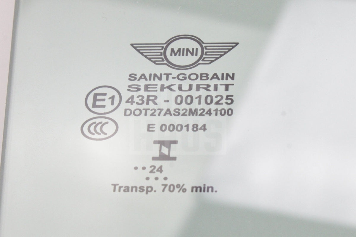 MINI R56 R57 Cabrio front door side window glass (right) 51337147396
