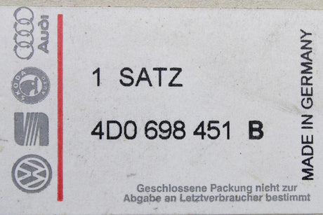 Audi B5 S4 1998-2001 A8 S8 94-99 brake pads set 245mm (rear) 4D0698451B