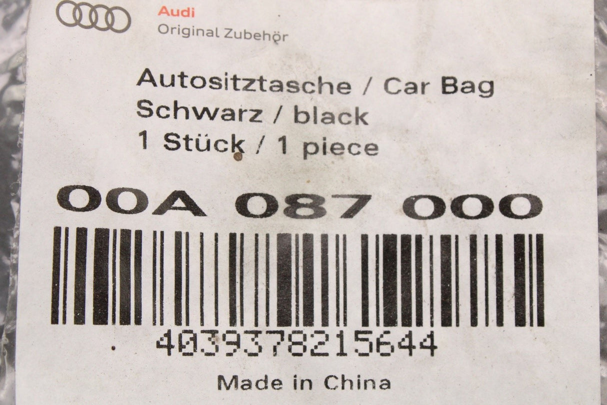 Audi accessory seat backrest storage bag 00A087000
