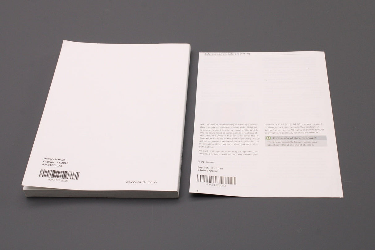 Audi Q3 owners manual (11 2018) 83A012720AB