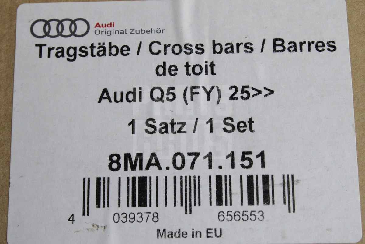 Audi Q5 2025-on accessory roof bars set 8MA071151