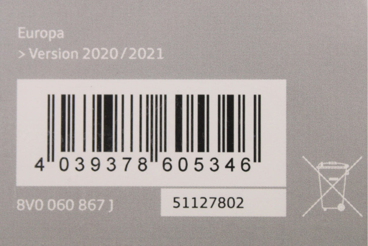 Audi A3 S3 RS3 8V 2013-2016 navigation SD card (Europe) 8V0060867J