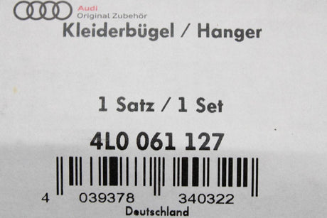 Audi seat headrest mounted coat hanger 4L0061127