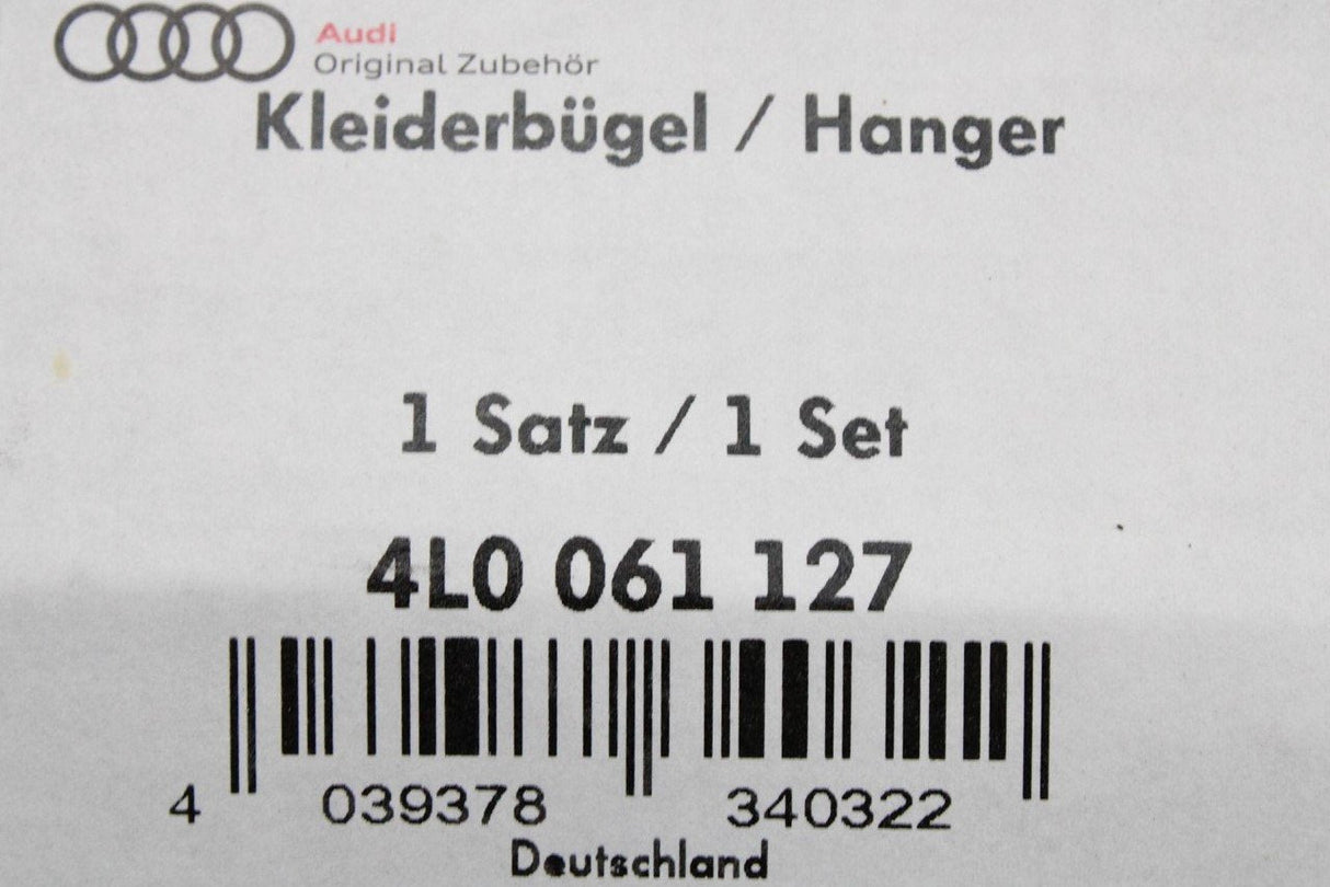 Audi accessory seat headrest mounted coat hanger 4L0061127
