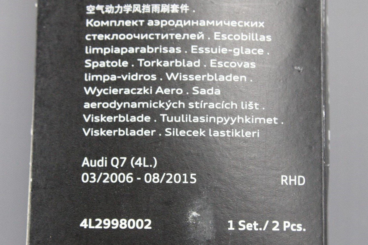 Audi Q7 4L 07-15 front aerodynamic windscreen wiper blades RHD 4L2998002