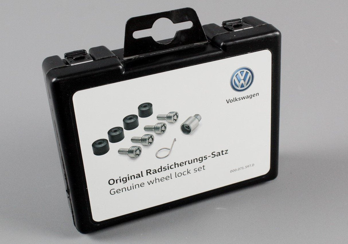 VW Volkswagen anti-theft alloy wheel locking nut bolt set 000071597D