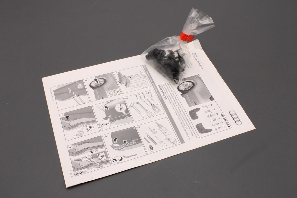 Audi A3 Saloon S-Line 2017-2020 mud flaps (rear) 8V5075106A