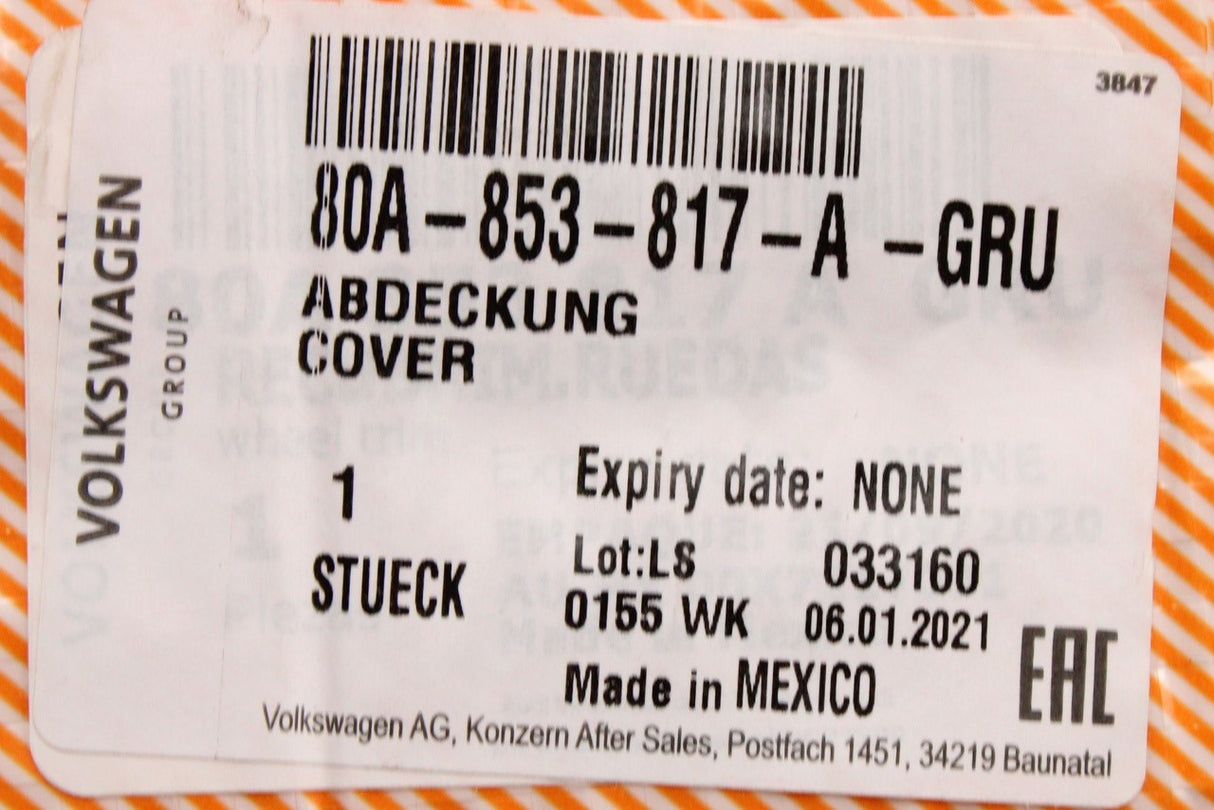 Audi Q5 2017-on rear wheel arch cover trim (left) 80A853817A GRU
