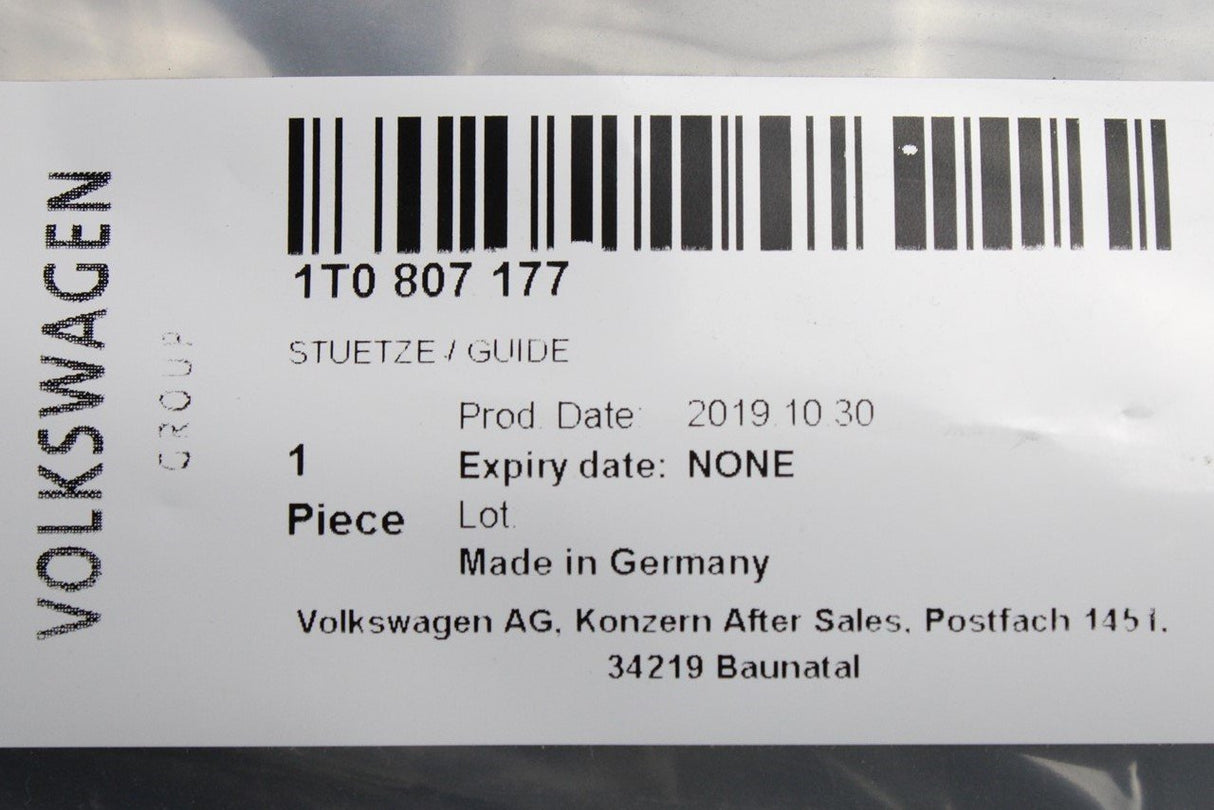 VW Touran 2006 front bumper guide piece (left) 1T0807177