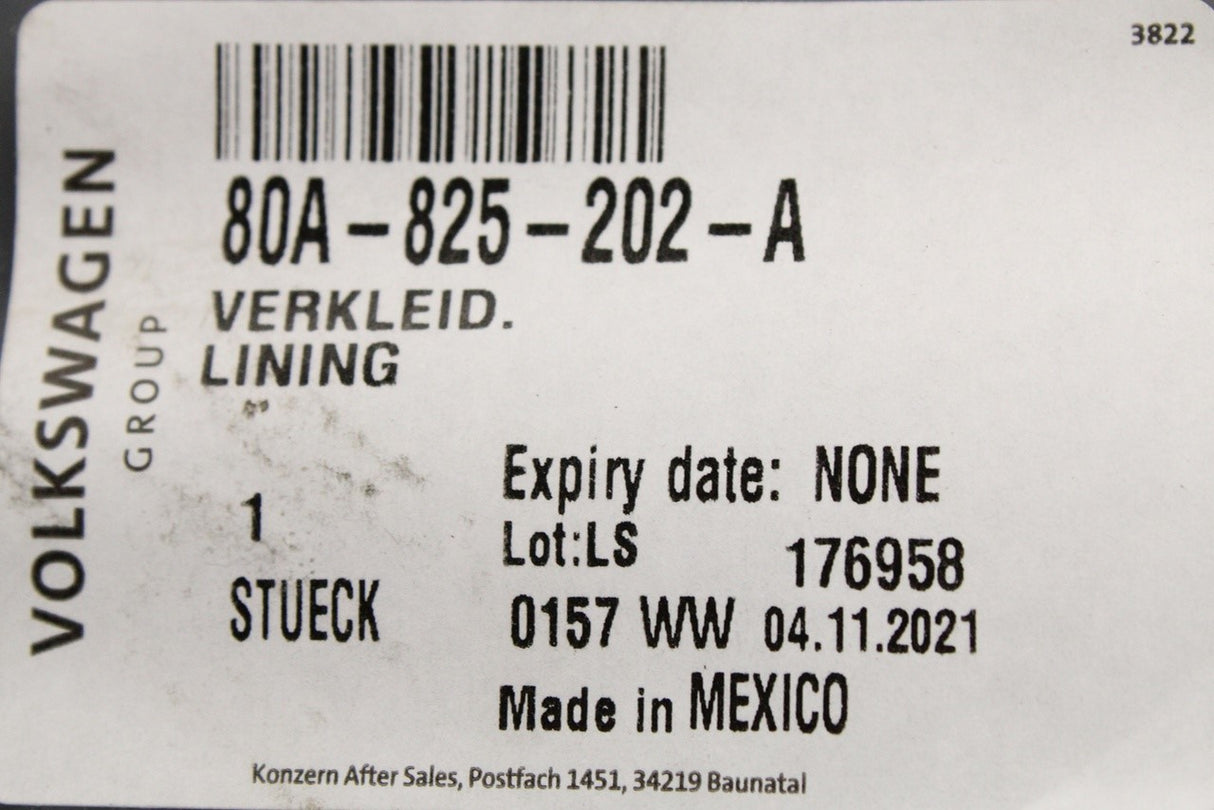 Audi Q5 2017-on underbody trim (right) 80A825202A