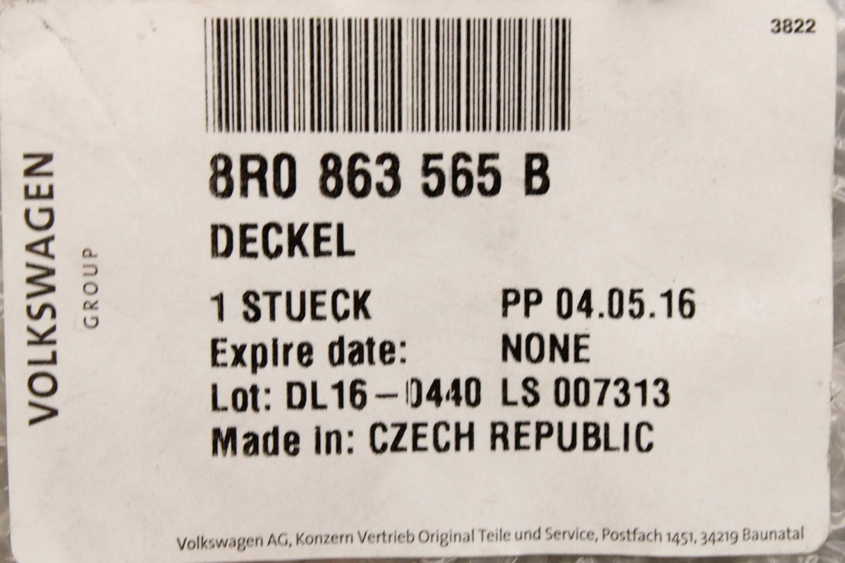 Audi Q5 2013-2017 battery box cover lid 8R0863565B