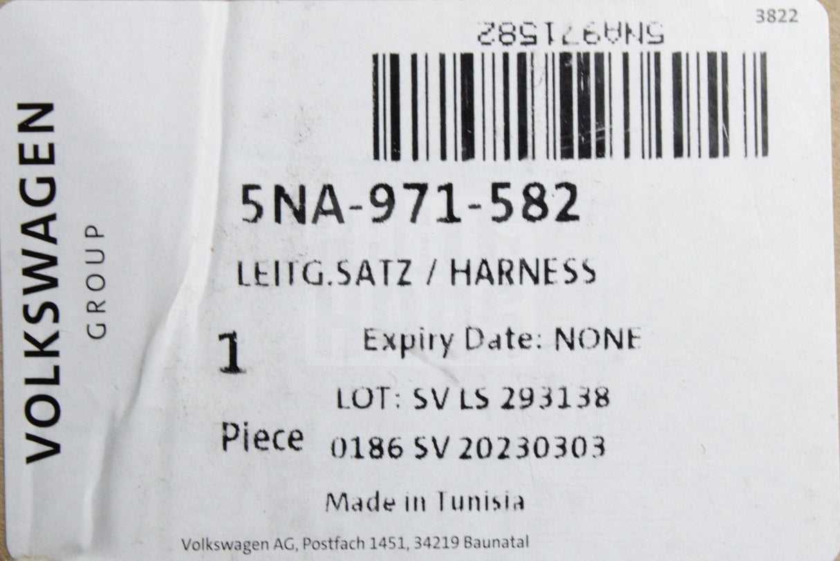 VW Tiguan SEAT Ateca front seat side airbag wiring harness 5NA971582