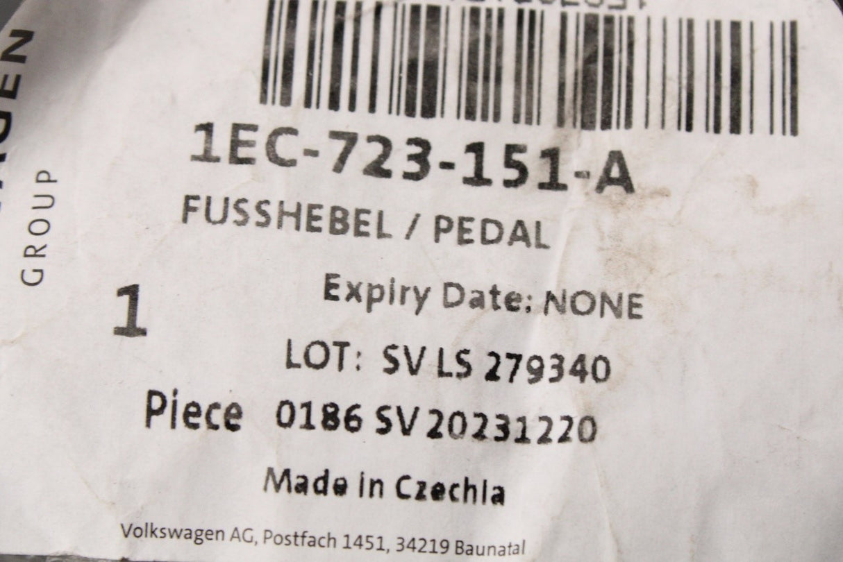 VW ID.3 ID. 5 Audi Q4 e-tron Skoda CUPRA Born RHD brake pedal 1EC723151A