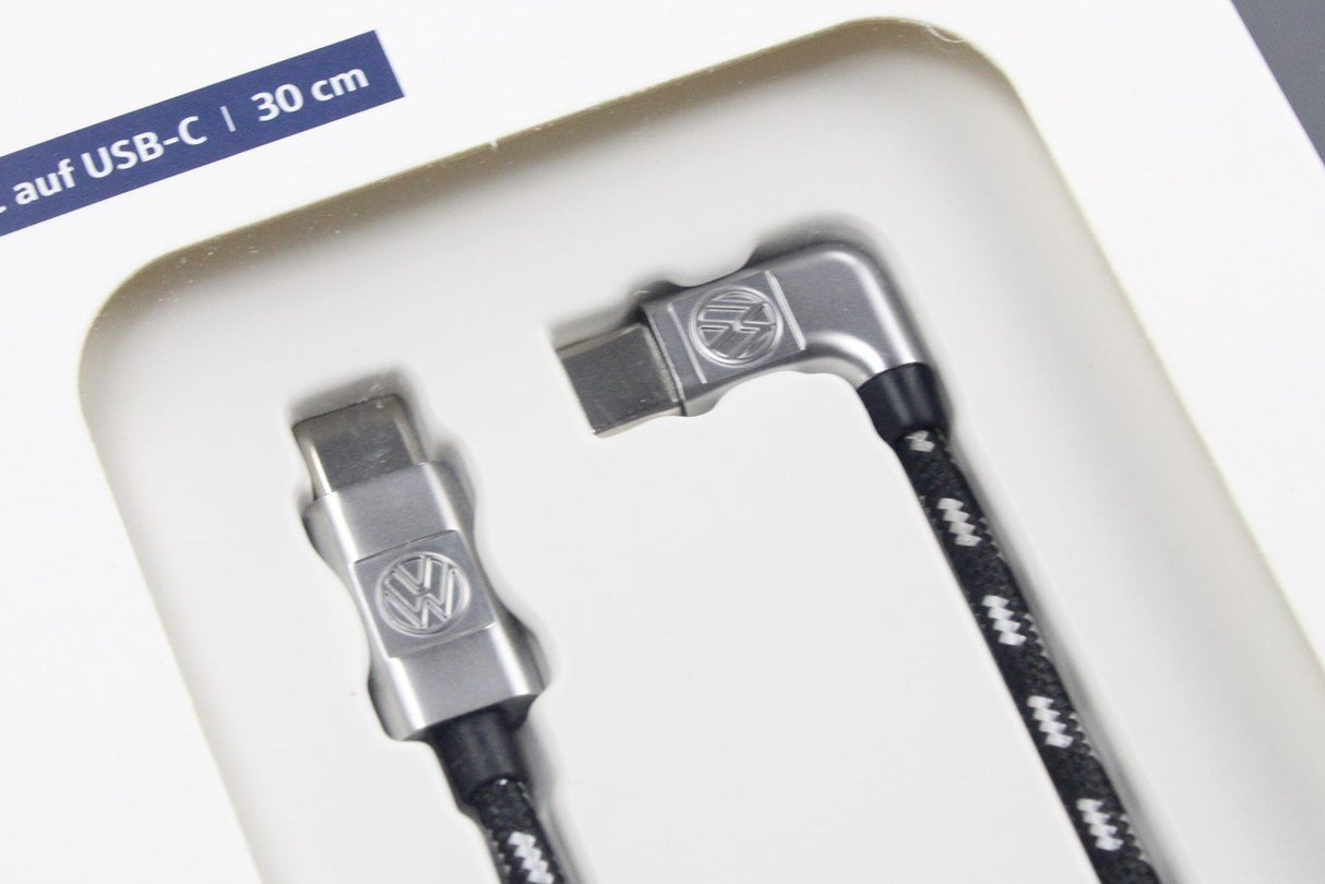 VW Volkswagen USB-C to USB-C braided media in cable (30CM) 000051446AD