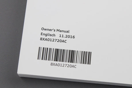 Audi A1 2015-2018 owners manual handbook 8XA012720AC