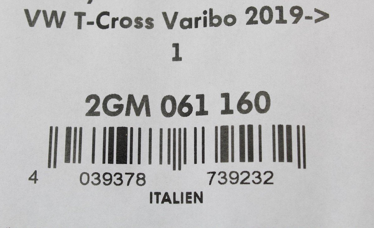 VW T-Cross 2019 - Luggage compartment boot liner inlay foam 2GM061160