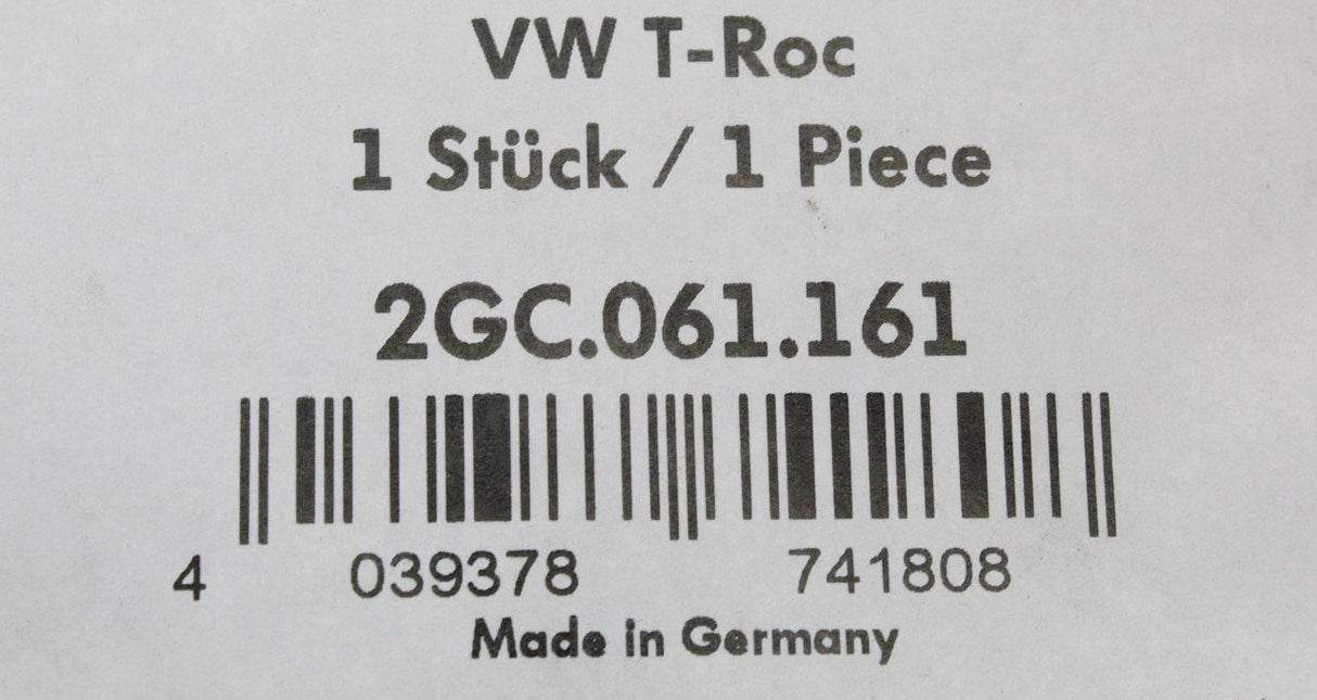 VW T-Roc Convertible 2020- Semi rigid boot load liner 2GC061161