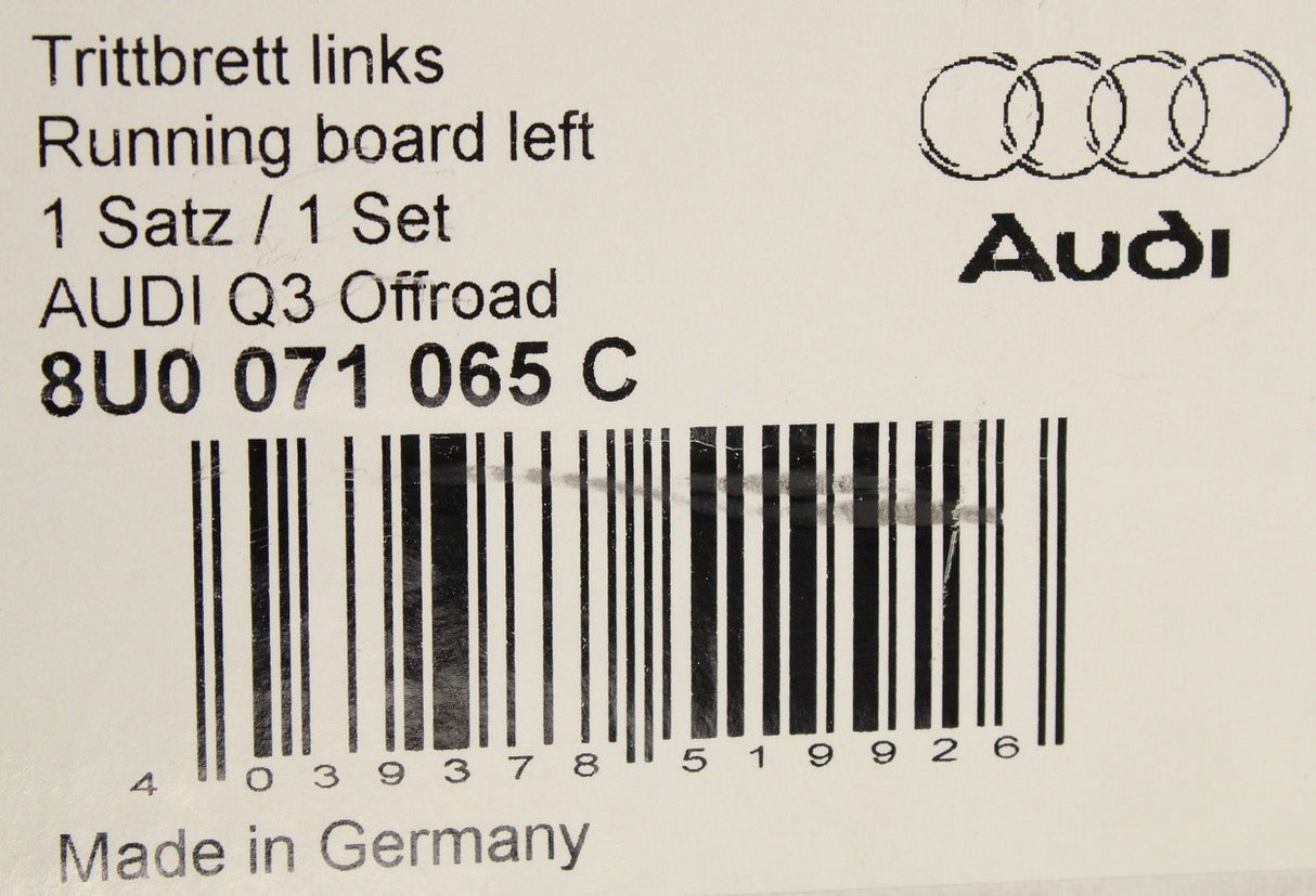 Audi Q3 2012-2018 side step running board (left) 8U0071065C