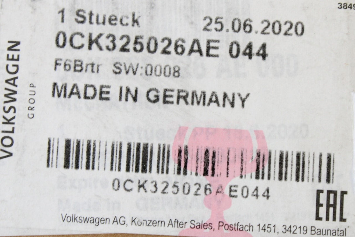Audi A6 S6 2015-2018 7-speed s-tronic mechatronic unit 0CK325026AE 044