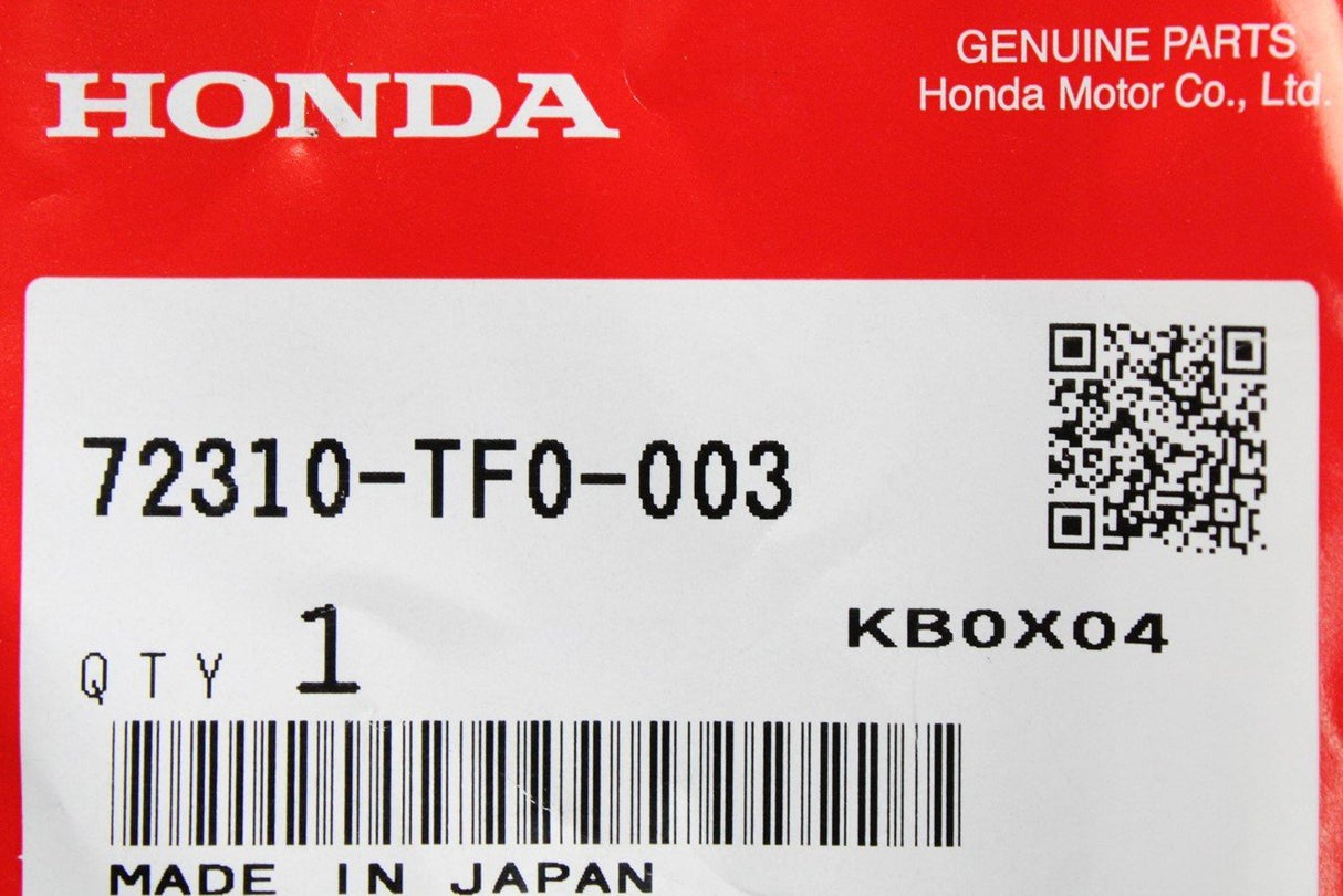 Honda front door weatherstrip (right) 72310-TF0-003