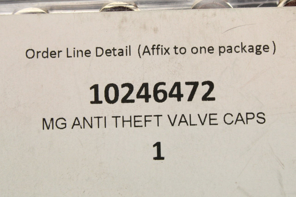 MG anti theft valve dust caps 10246472