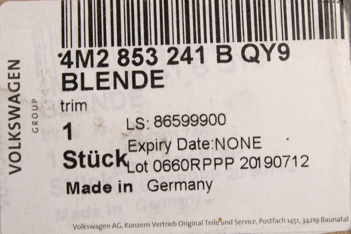 Genuine Audi Q7 SQ7 2016-on dashboard insert trim aluminium left 4M2853241B QY9