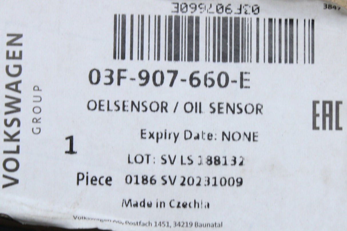 VW Golf Audi Skoda SEAT CUPRA 1.8 2.0 TSI oil level sensor 03F907660E