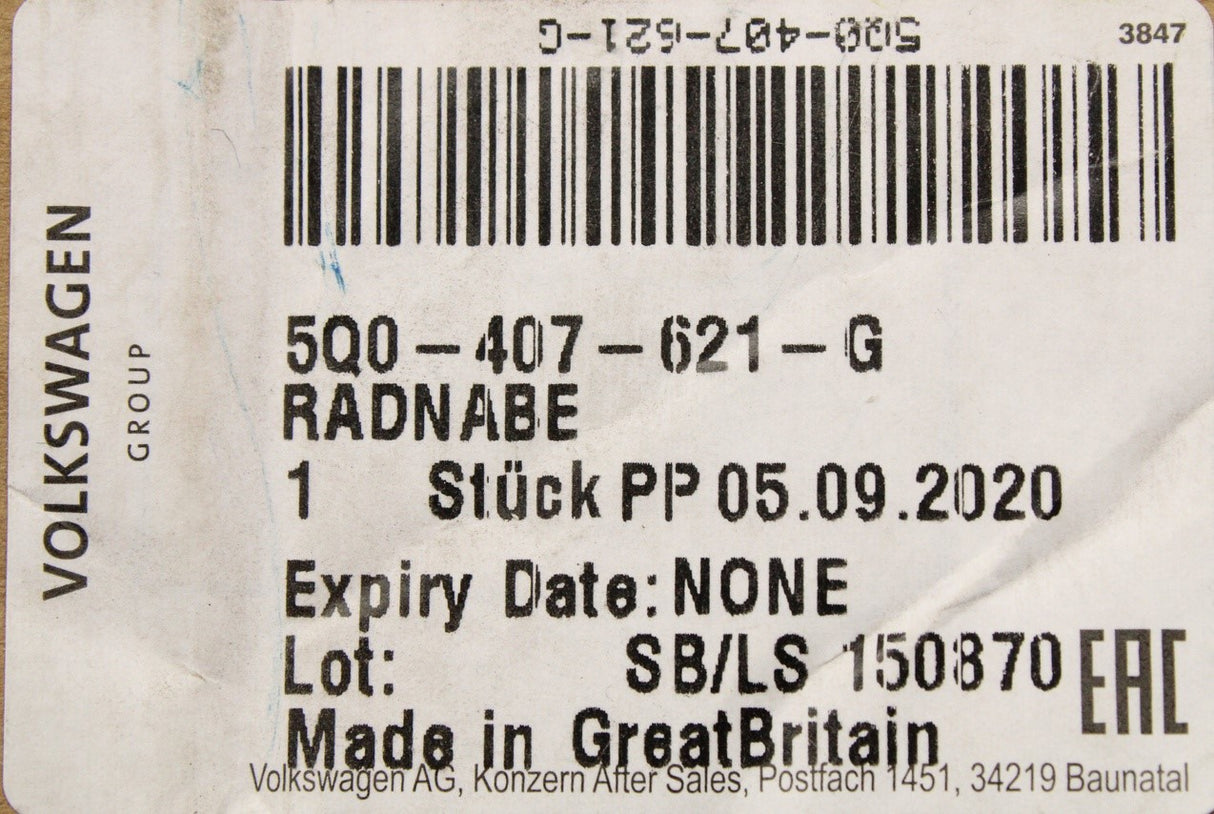 Genuine VW Arteon T-Roc Tiguan Audi TT TTRS Q2 wheel bearing (rear) 5Q0407621G
