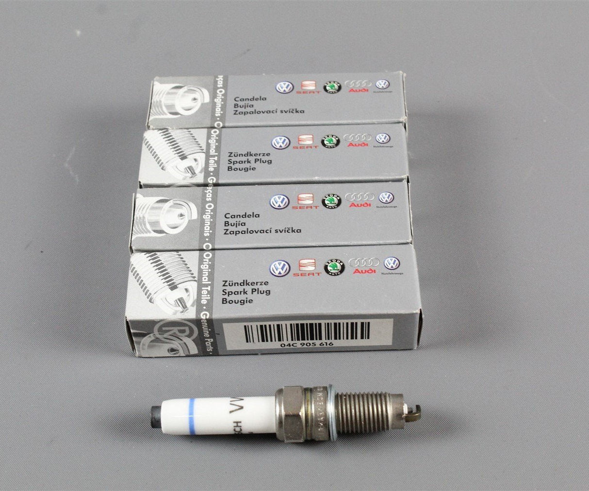 VW Audi Skoda SEAT 1.6 CWVA engine code spark plugs x4 04C905616