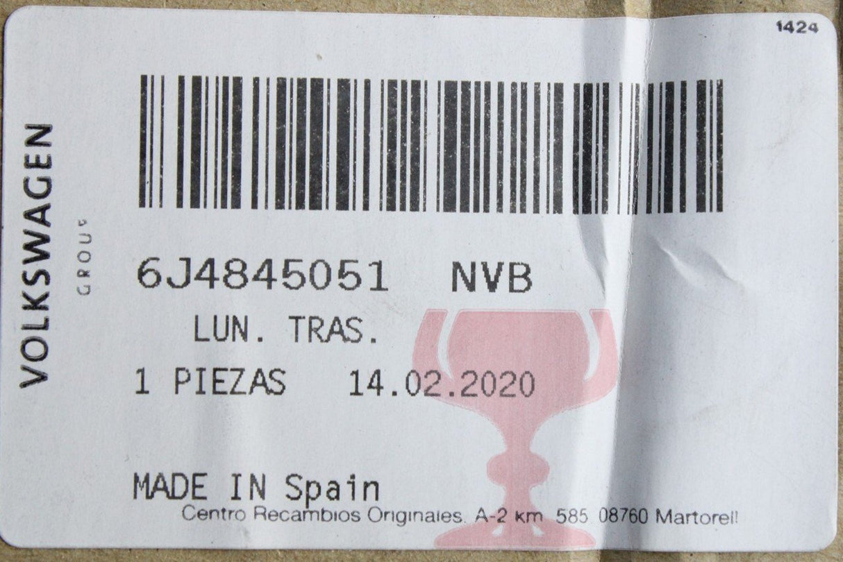 SEAT Ibiza 6J 2016-17 heated rear window tailgate glass 6J4845051 NVB