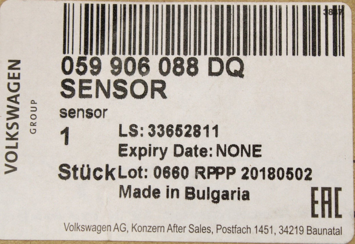 Audi A5 A6 A7 Q5 Q7 Q8 VW Amarok V6 TDI exhaust temp sensor 059906088DQ