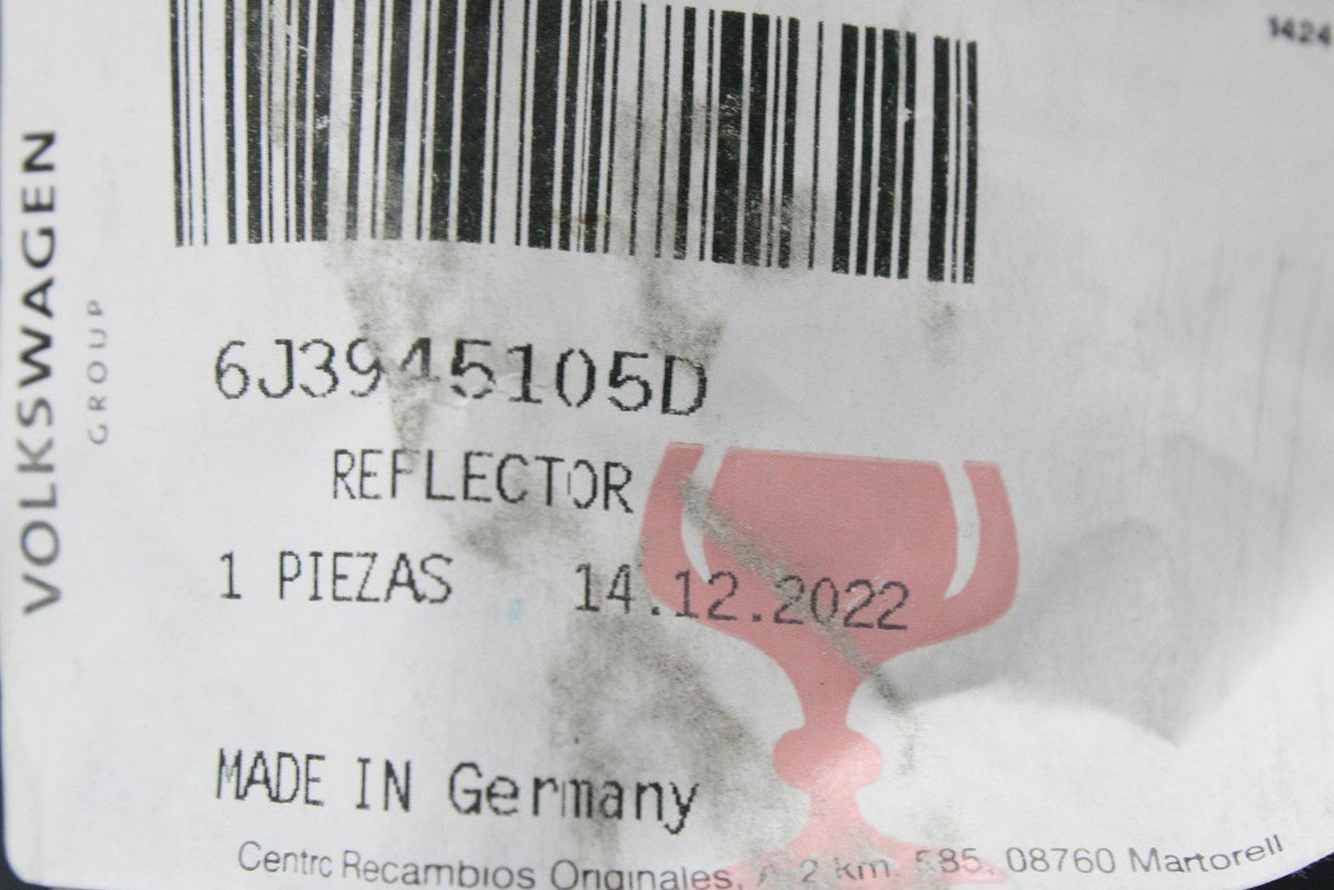 SEAT Ibiza 2013-2017 bumper reflector (rear left) 6J3945105D