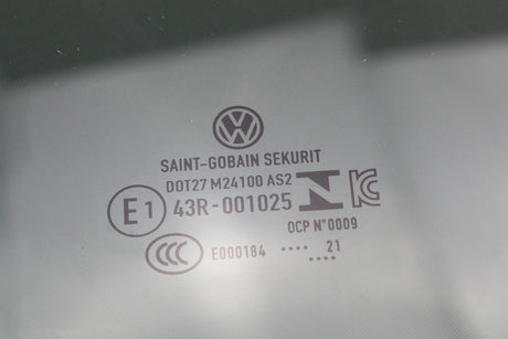 VW Golf MK8 2020-on door window glass (front left) 5H4845201A