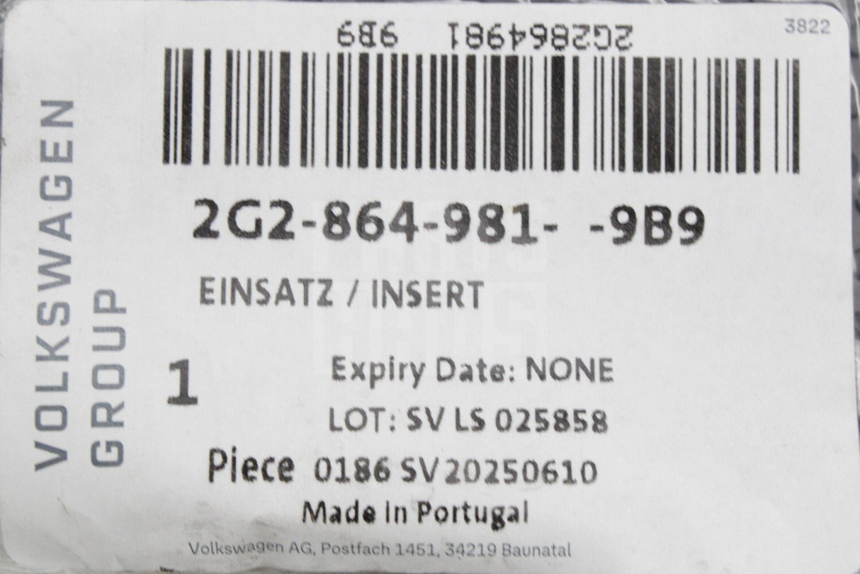 VW Polo Taigo 2018-on centre console trim 2G2864981 9B9