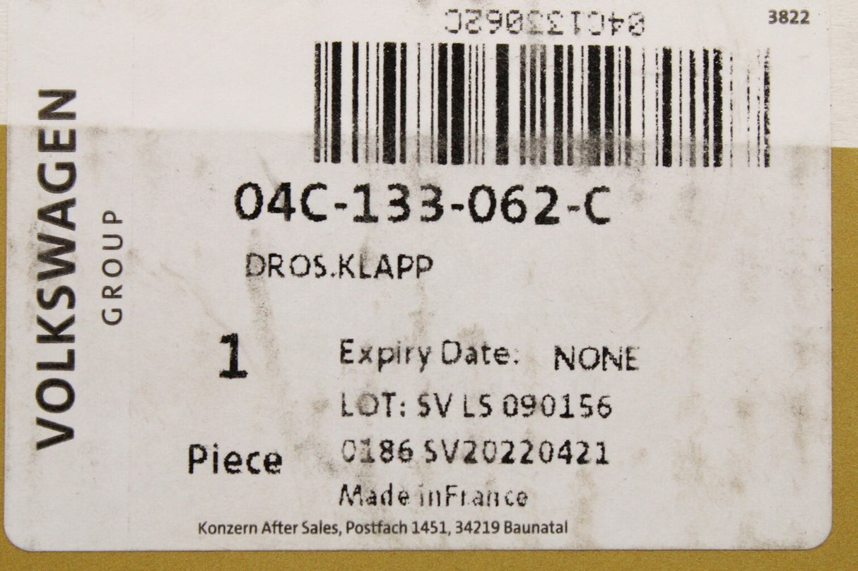 VW Audi Skoda SEAT 1.0 throttle body control valve (petrol) 04C133062C