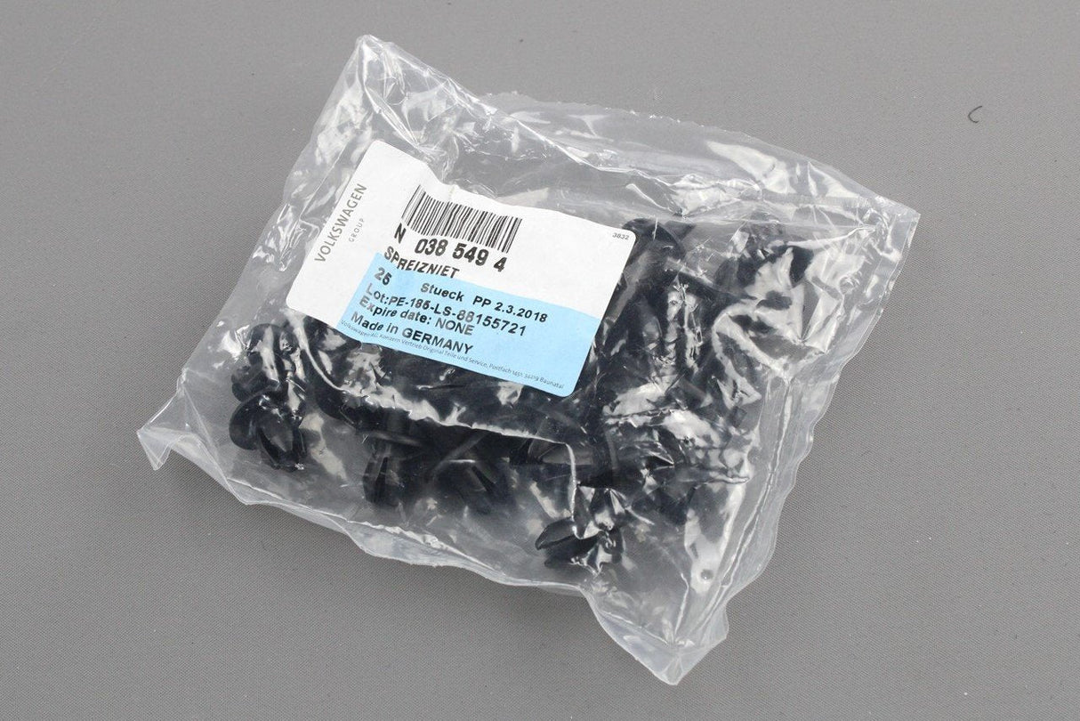 VW Audi Skoda SEAT plastic spreader rivets 8x12 (x25) N0385494