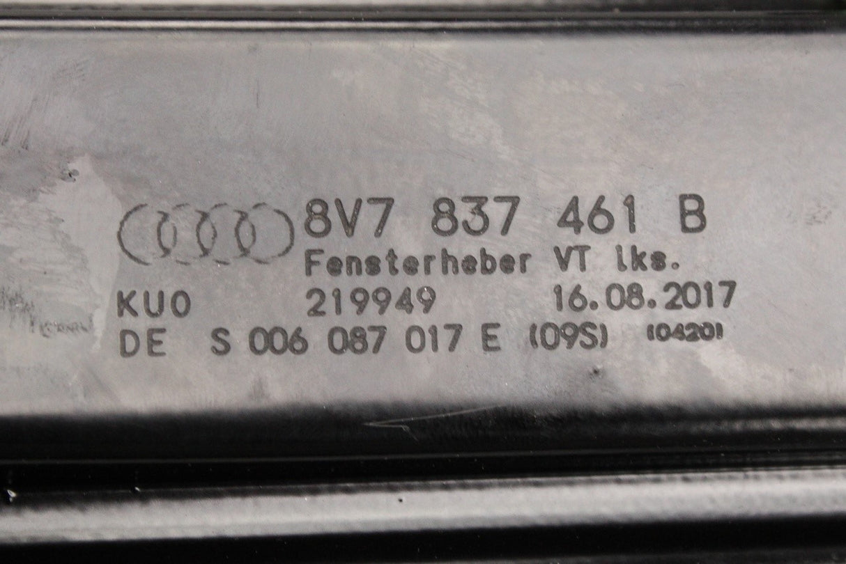 Audi A3 S3 Cabriolet 8V 2015-21 window regulator (left) 8V7837461B