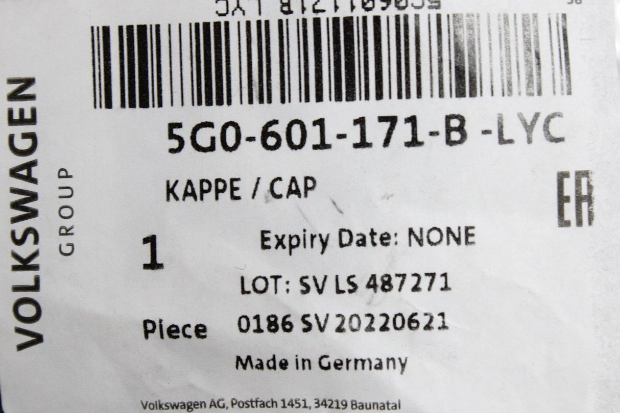 VW Golf GTI Clubsport TCR alloy wheel centre cap red (x1) 5G0601171B LYC