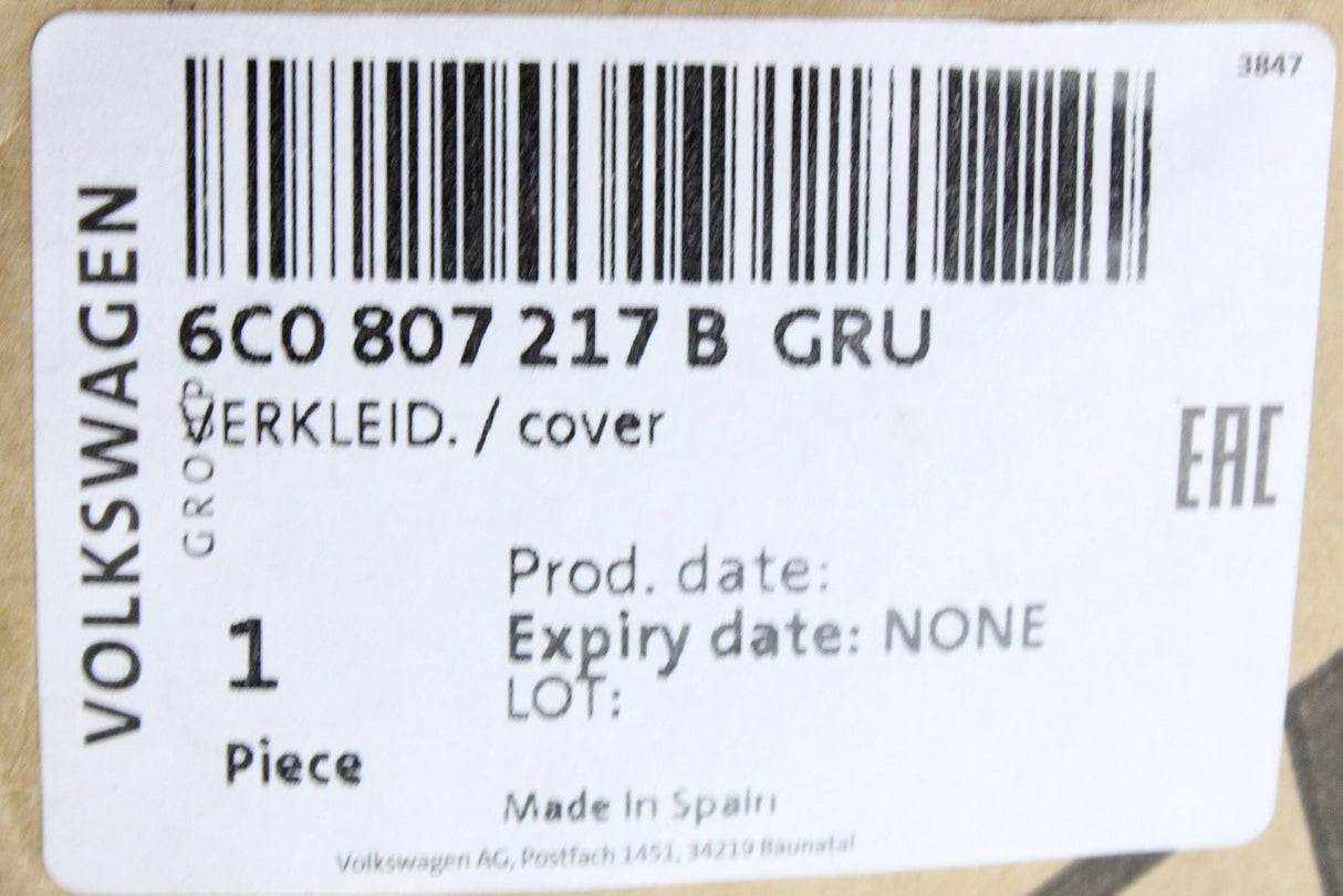 VW Polo 6C 2015-2018 front bumper cover (primed) 6C0807217B GRU