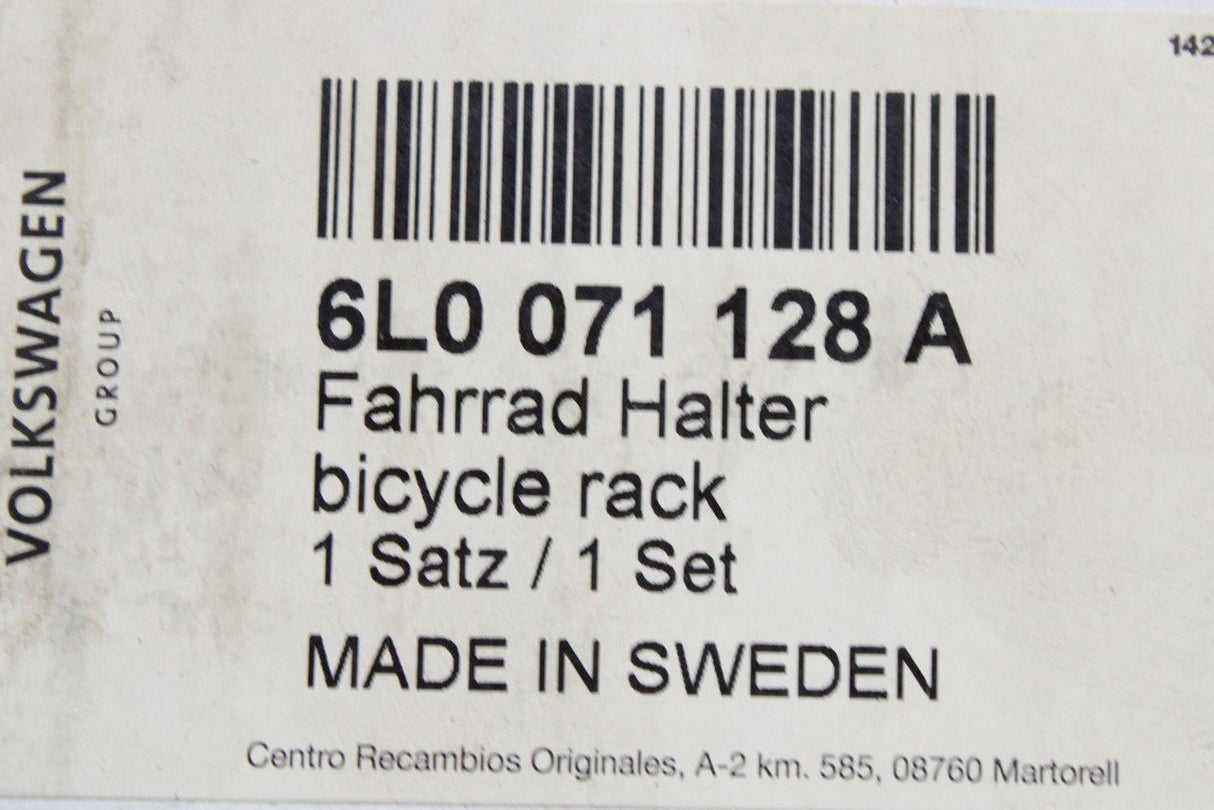 SEAT T-groove roof bar single locking bike carrier 6L0071128A