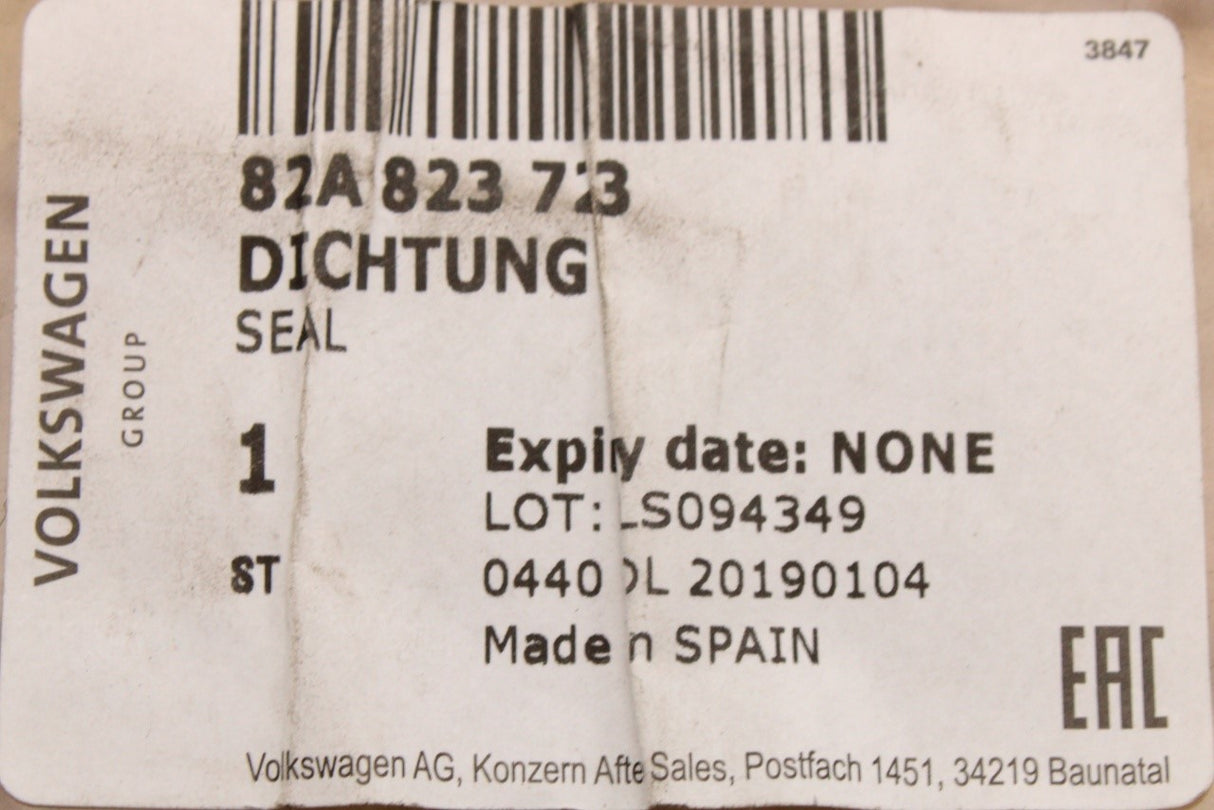 Audi A1 2019-on scuttle panel seal 82A823723