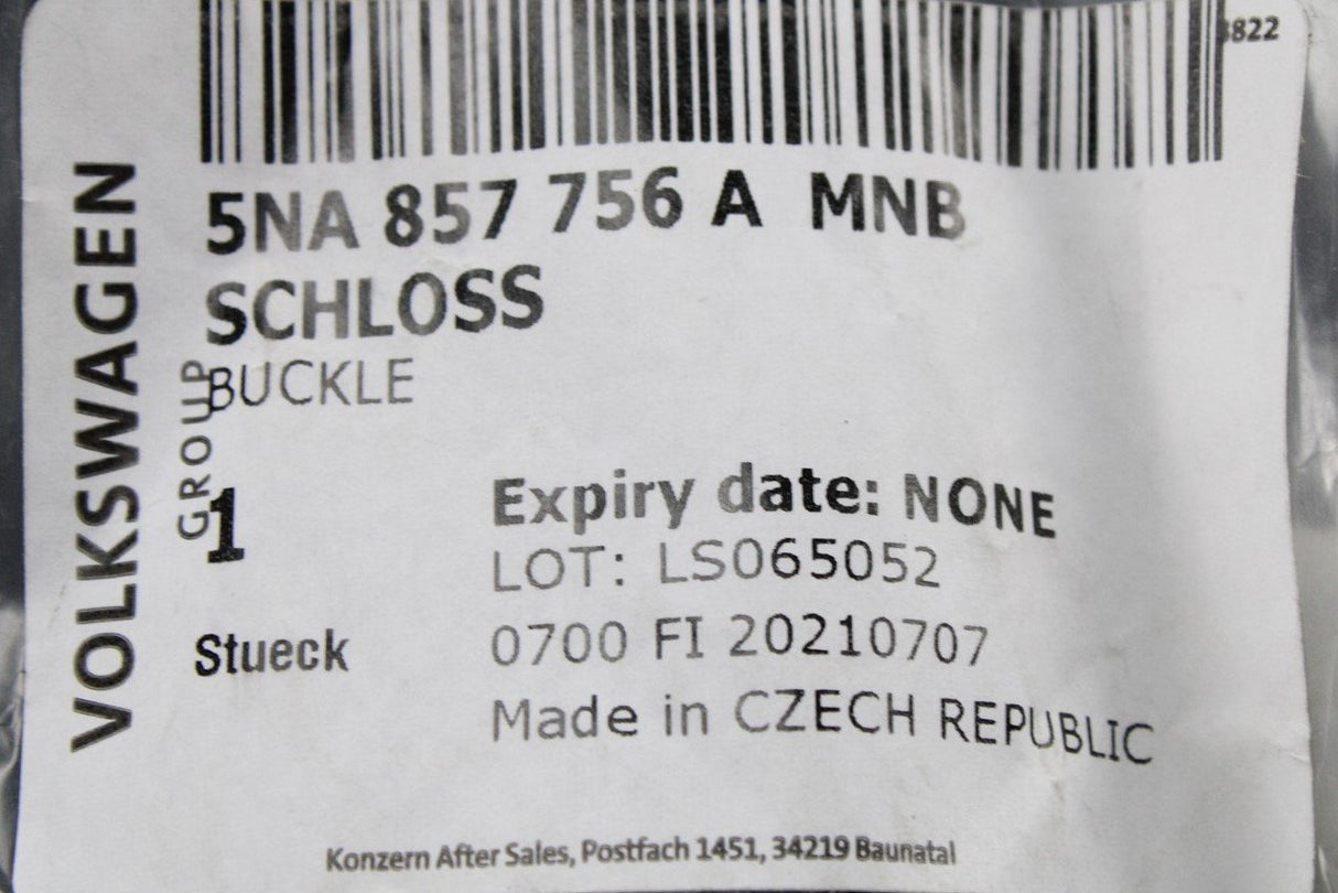 VW Tiguan Audi Q2 Skoda SEAT Ateca 2016-on seatbelt latch 5NA857756A MNB