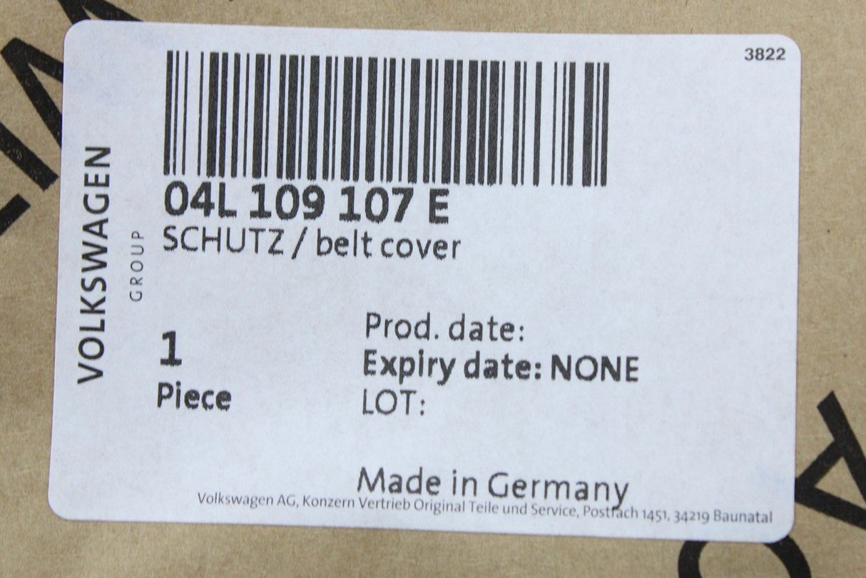 VW Audi Skoda SEAT 1.6 TDI 2.0 belt cover guard upper 04L109107E