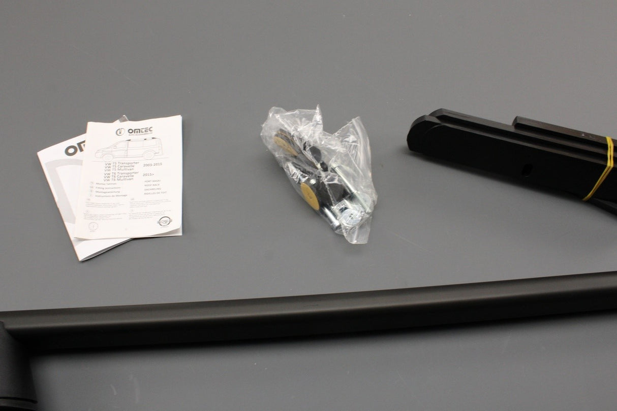 VW Transporter T5 T5.1 T6 SWB roof rails (black) ZGB7H0071131