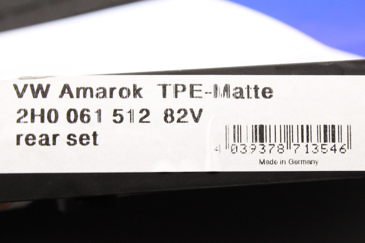 VW Amarok 2010-2022 rubber floor mats set (rear) 2H0061512 82V