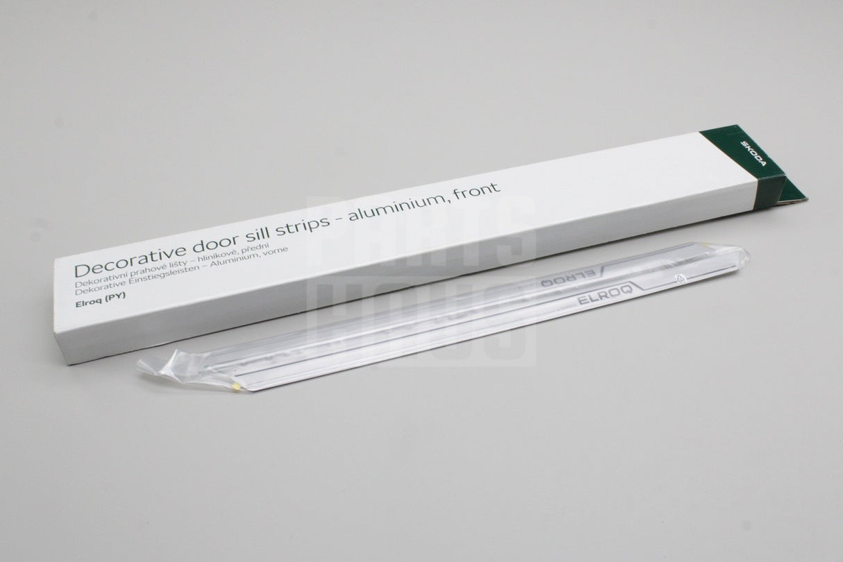 Skoda Elroq 2025-on front door sill protectors (aluminum) 5LJ071303