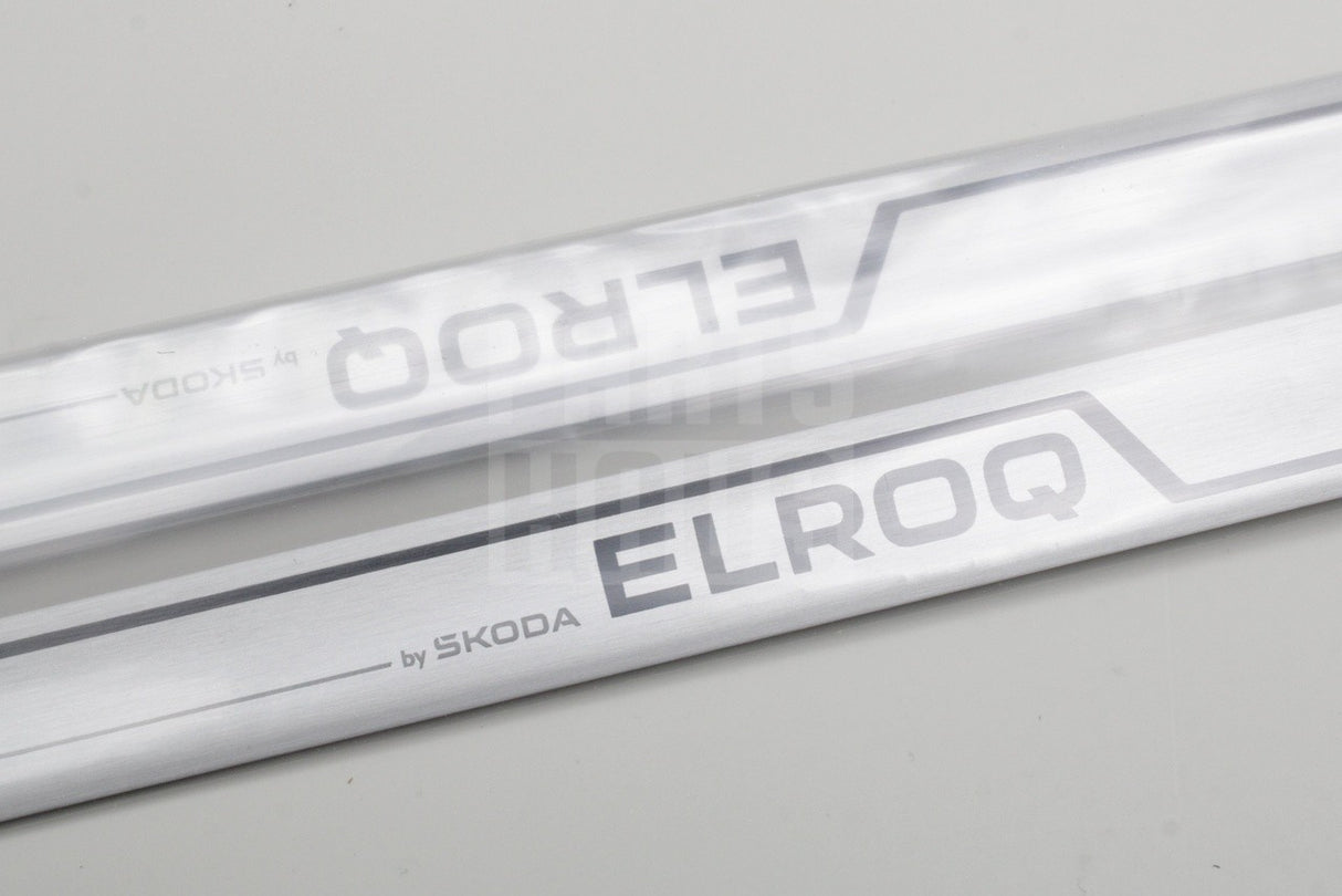 Skoda Elroq 2025-on front door sill protectors (aluminum) 5LJ071303