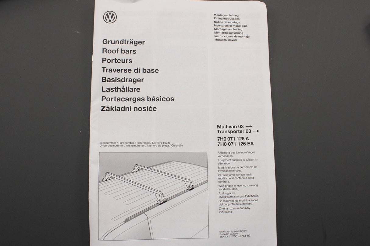 VW Transporter Caravelle T5.1 T6 T6.1 roof bar (x1) 7H0071126EA