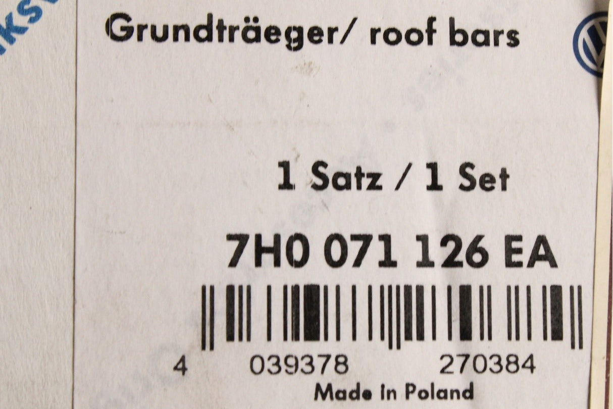 VW Transporter Caravelle T5.1 T6 T6.1 roof bar (x1) 7H0071126EA