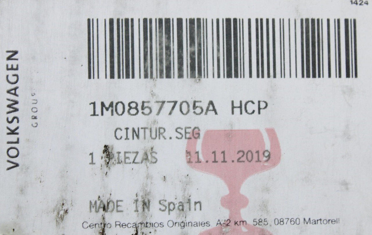 SEAT Leon 1M 00-05 Toledo front seat safety belt (left) 1M0857705A HCP